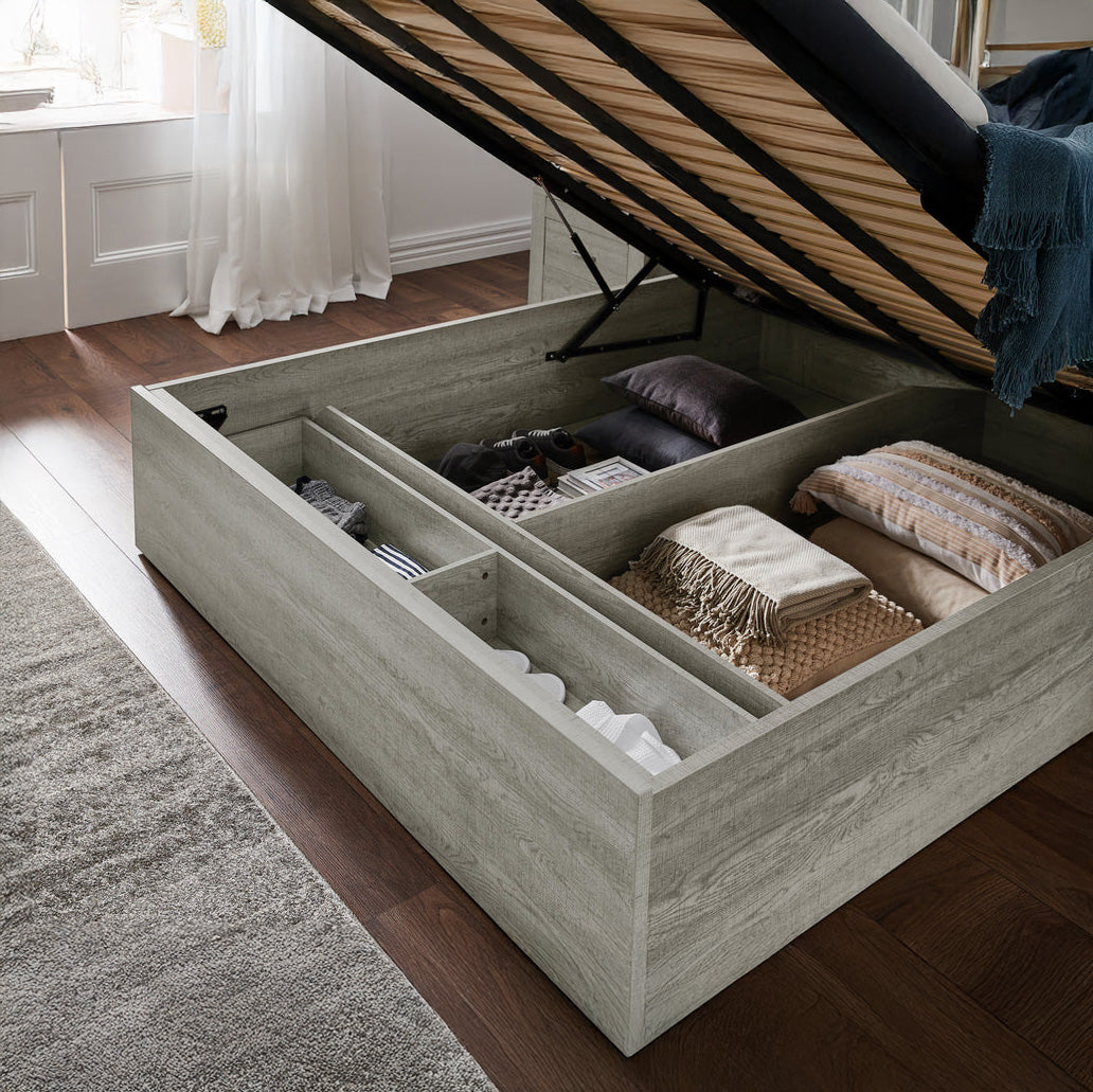 Empire With Gaslift Storage Base With 1 Drawer(Rustic Ash)