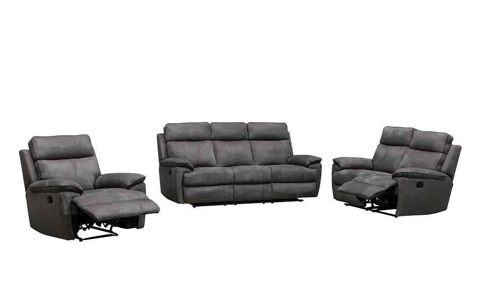 Evans fabric 3 pcs recliner suite