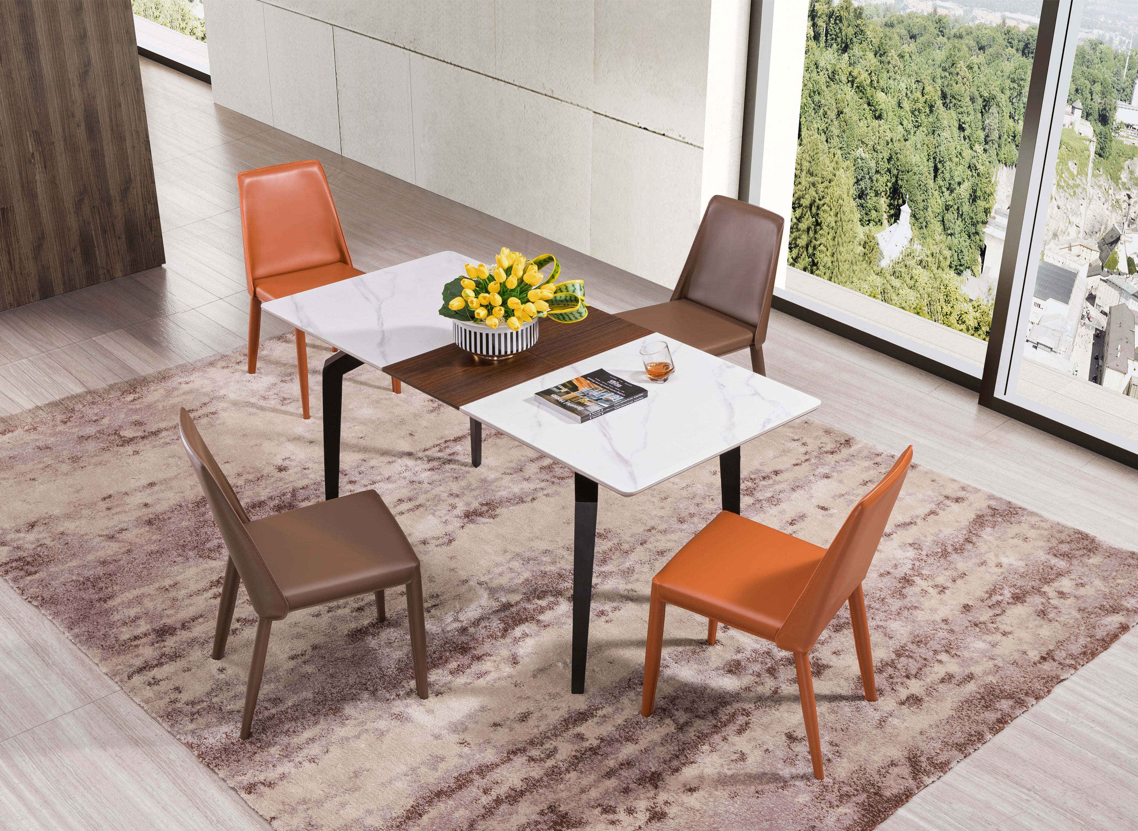 Nebraska Extension Dining Table / Creamic