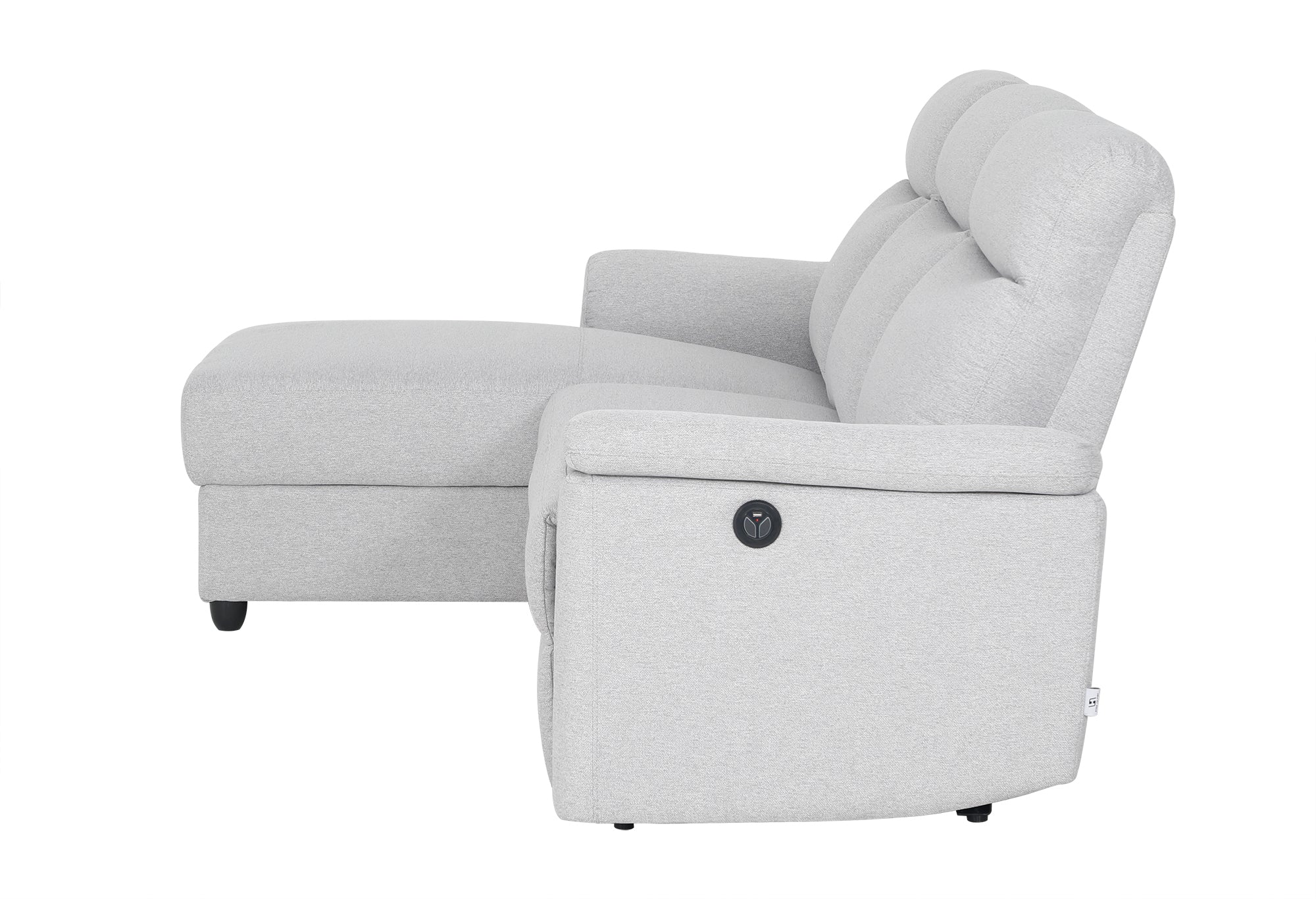 Dawson Fabric 3 Seat Reversible Chaise Lounge With Storage