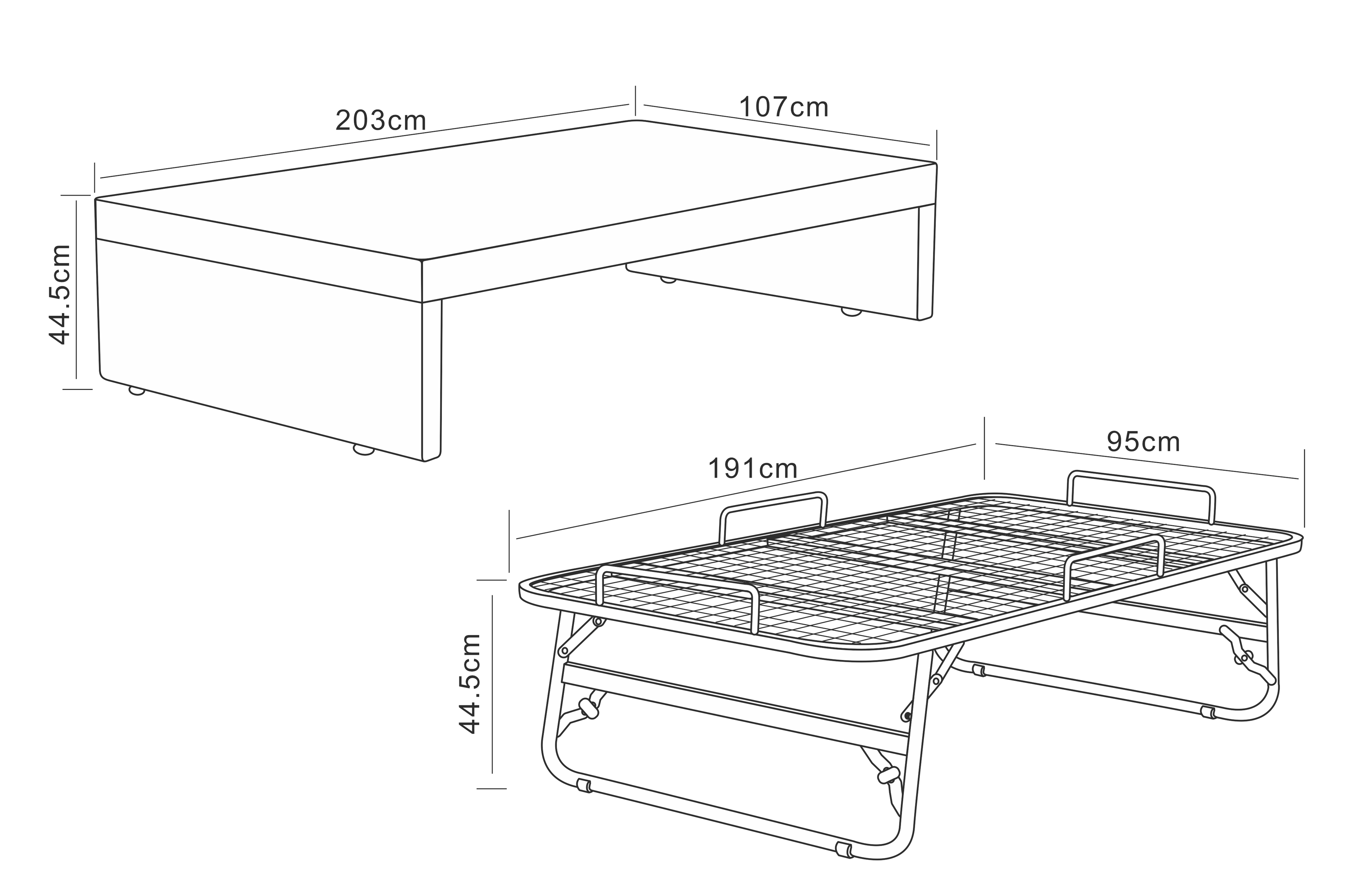 Erin Trundle Bed Frame Only