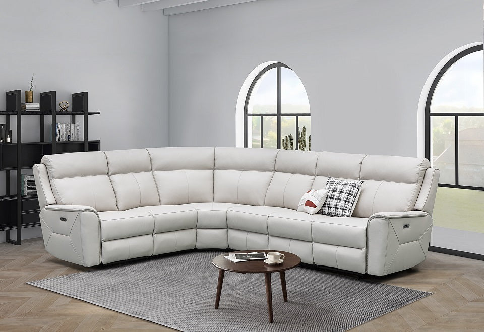 Archie Leather 6 Seat Corner Lounge