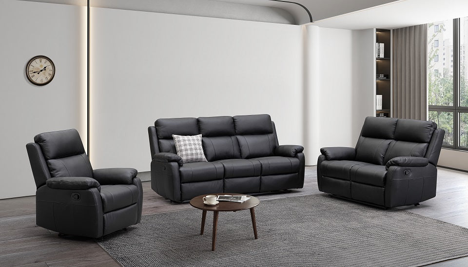 Harbour leather 3 pcs recliner suite