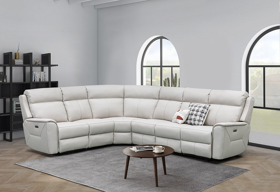 Archie Leather 6 Seat Corner Lounge