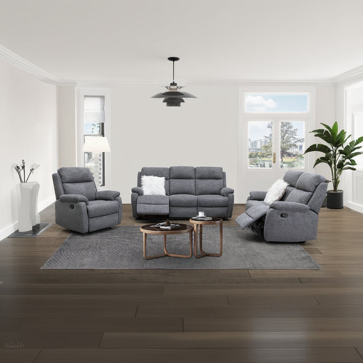 Harbour Fabric Recliner 1/2/3 Seat-Rhino