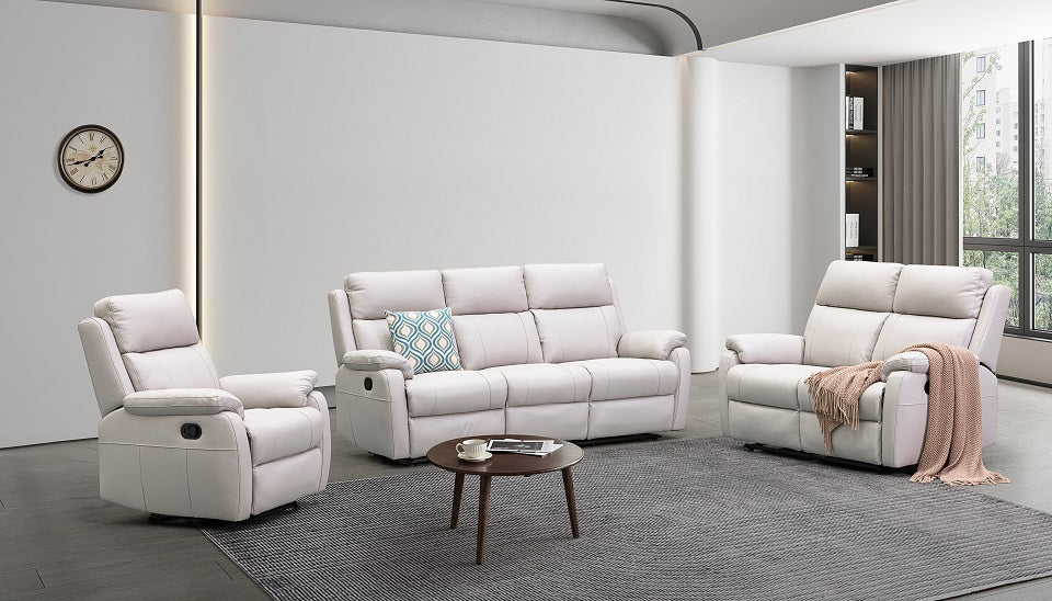 Harbour leather 3 pcs recliner suite