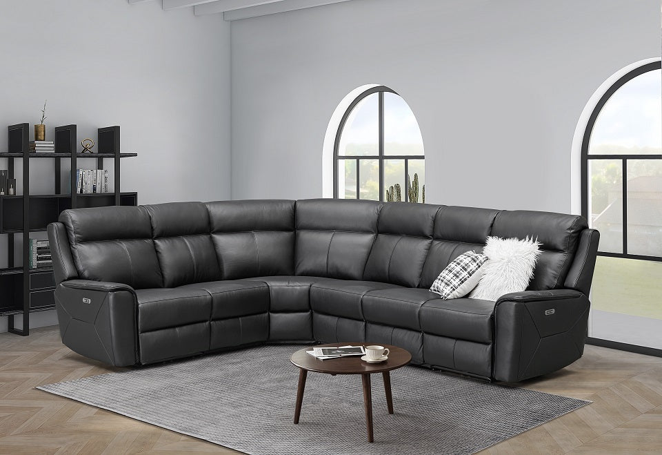 Archie Leather 6 Seat Corner Lounge
