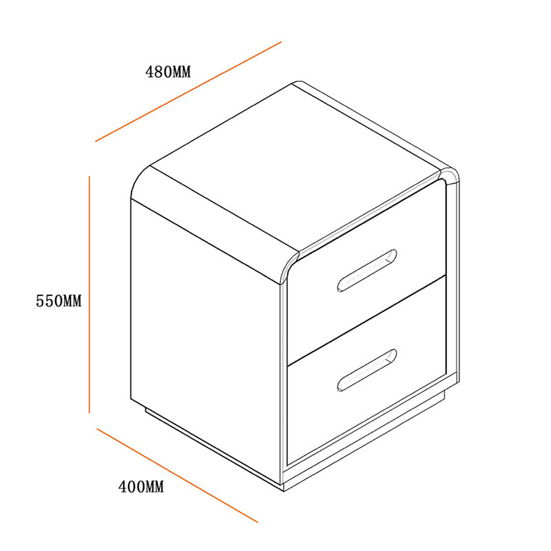 Valentine Bedside Table (narrow)