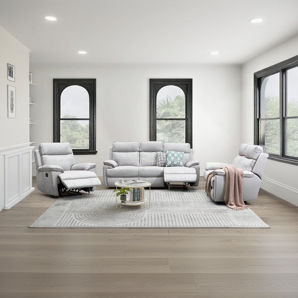 Evans fabric 3 pcs recliner suite