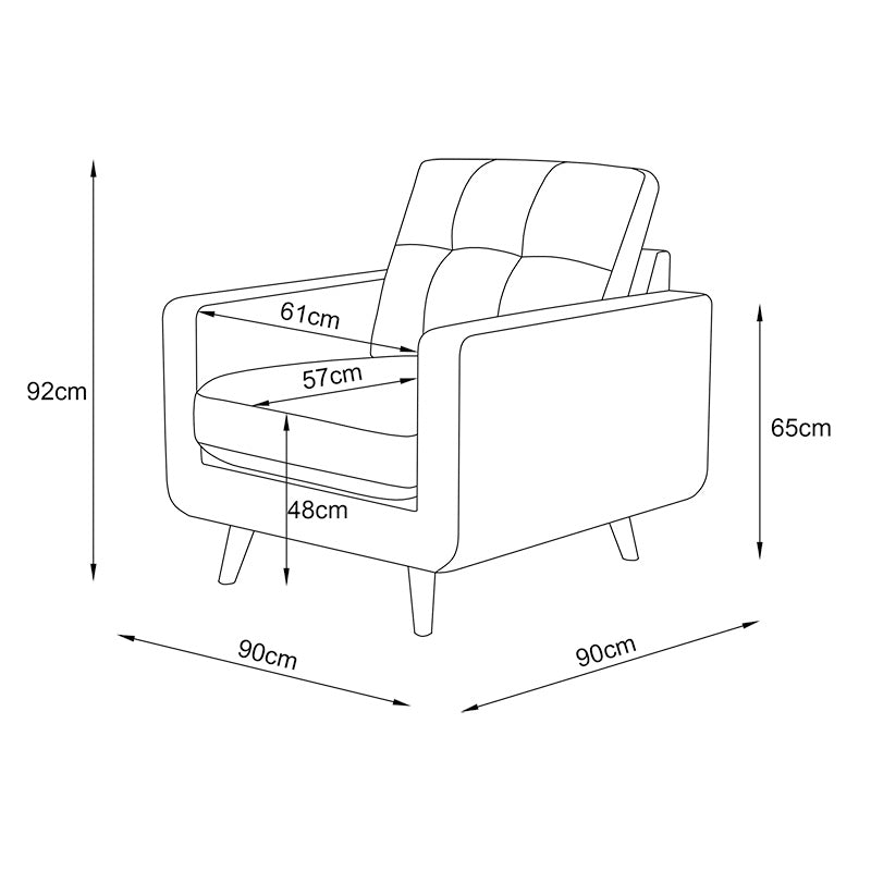 Olivia fabric 3 pcs Suite