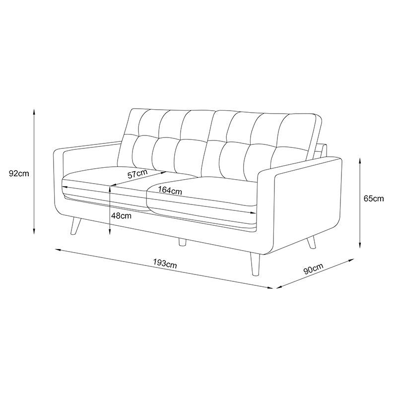 Olivia fabric 3 pcs Suite