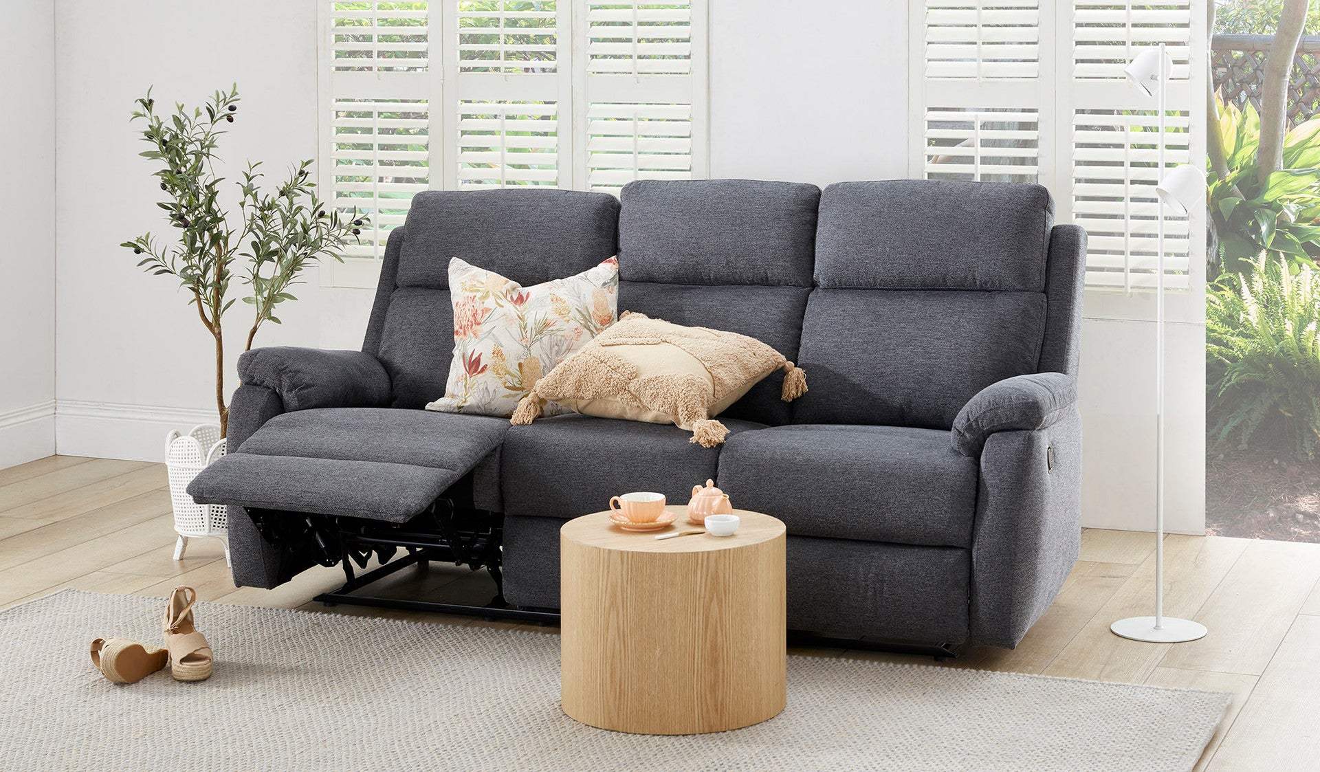Harbour Fabric 3 Seat Recliner