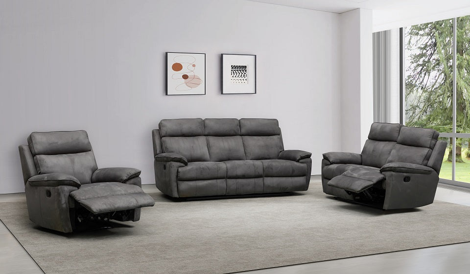 Evans fabric 3 pcs recliner suite