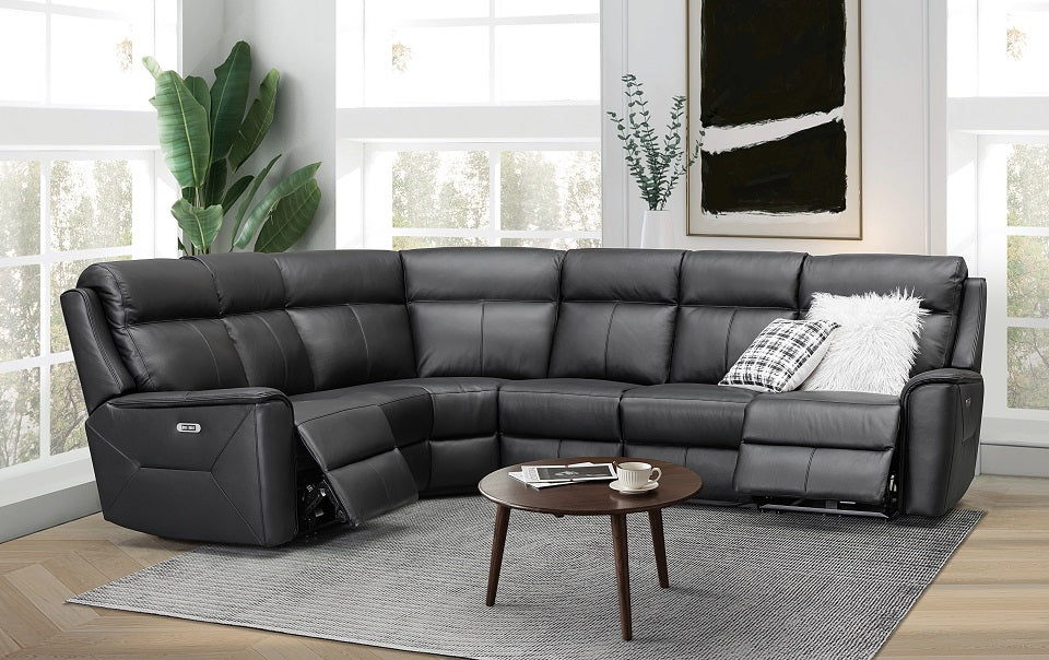 Archie Leather 6 Seat Corner Lounge