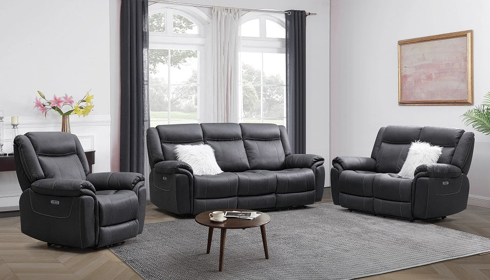 Coastline fabric 3 pcs electric recliner suite