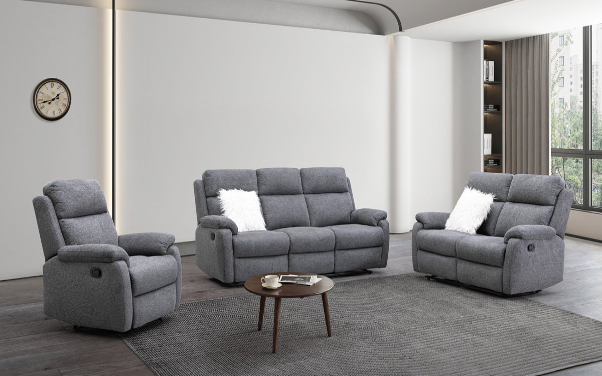 Harbour Fabric Recliner 1/2/3 Seat-Rhino