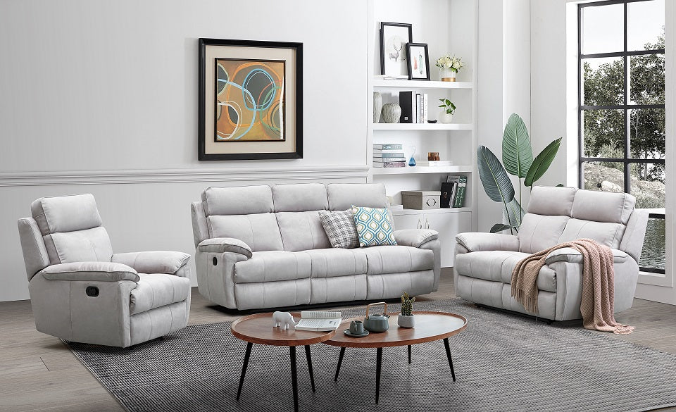 Evans fabric 3 pcs recliner suite