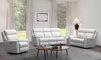 Archie Leather Recliner 1/2/3 Seat Suite-Light Grey