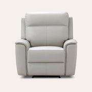 Archie Leather Electric 1 Seater Recliner (Grey / Black)