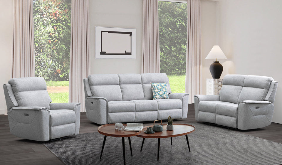 Archie Fabric Recliner 1/2/3 Seat Suite - Grey