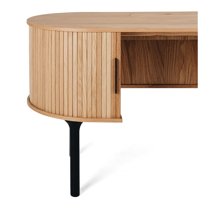 Palliser Solid Oak Desk W141cm (Black/Oak/Walnut)