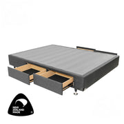 SP Maxell NZ Made Base with 4 drawers Double (Charcoal / Black / Beige)