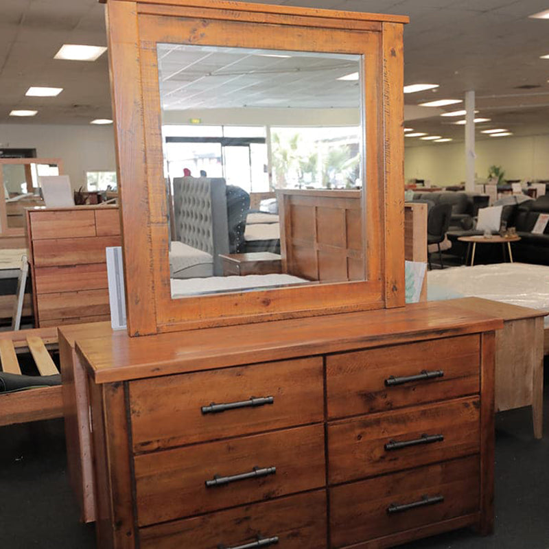 Woodgate 6 Drawer Dresser & Mirror (Brown)