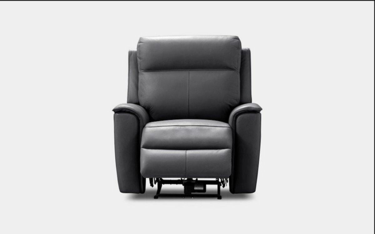 Archie Leather Recliner 1 / 2 / 3 Seater Suite (Black)