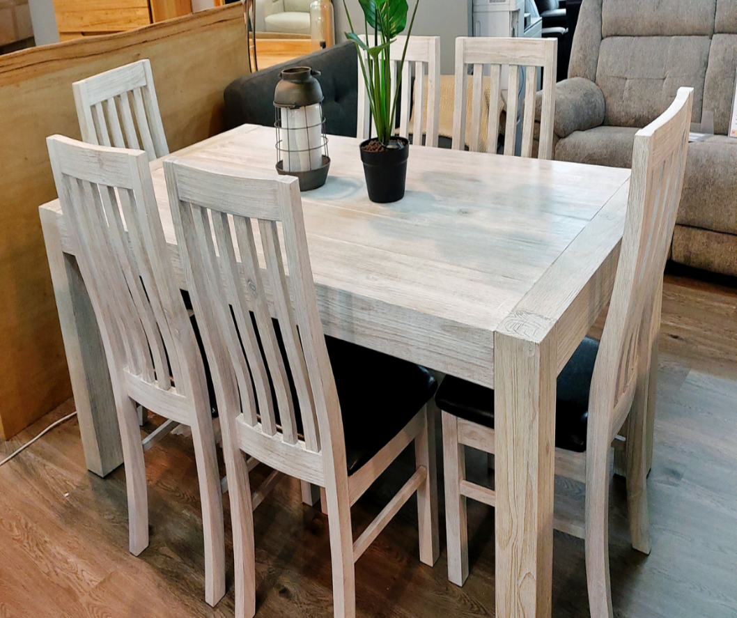 Amanda Solid Timber Dining Suite 7 Piece
