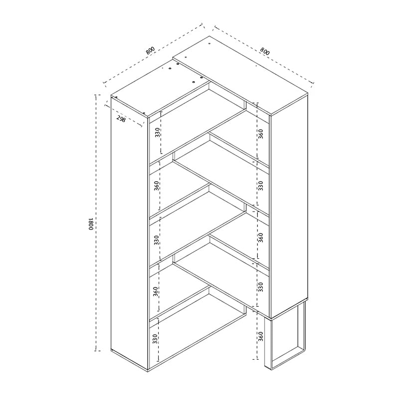 Accord Expandable Bookcase (Multiple Colours)