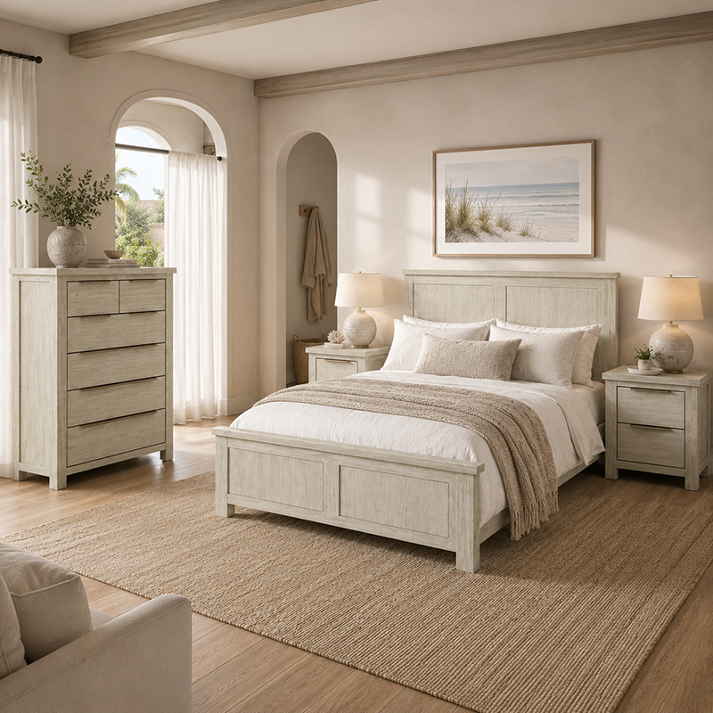 Amanda Solid Timber Bedroom Suite 4 Piece