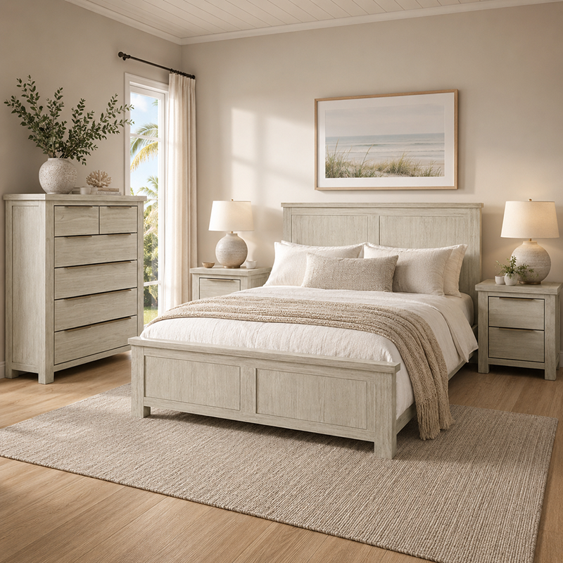 Amanda Solid Timber Bedroom Suite 4 Piece