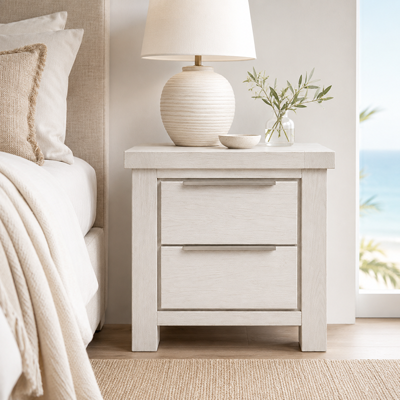 Amanda Solid Timber Bedside Table