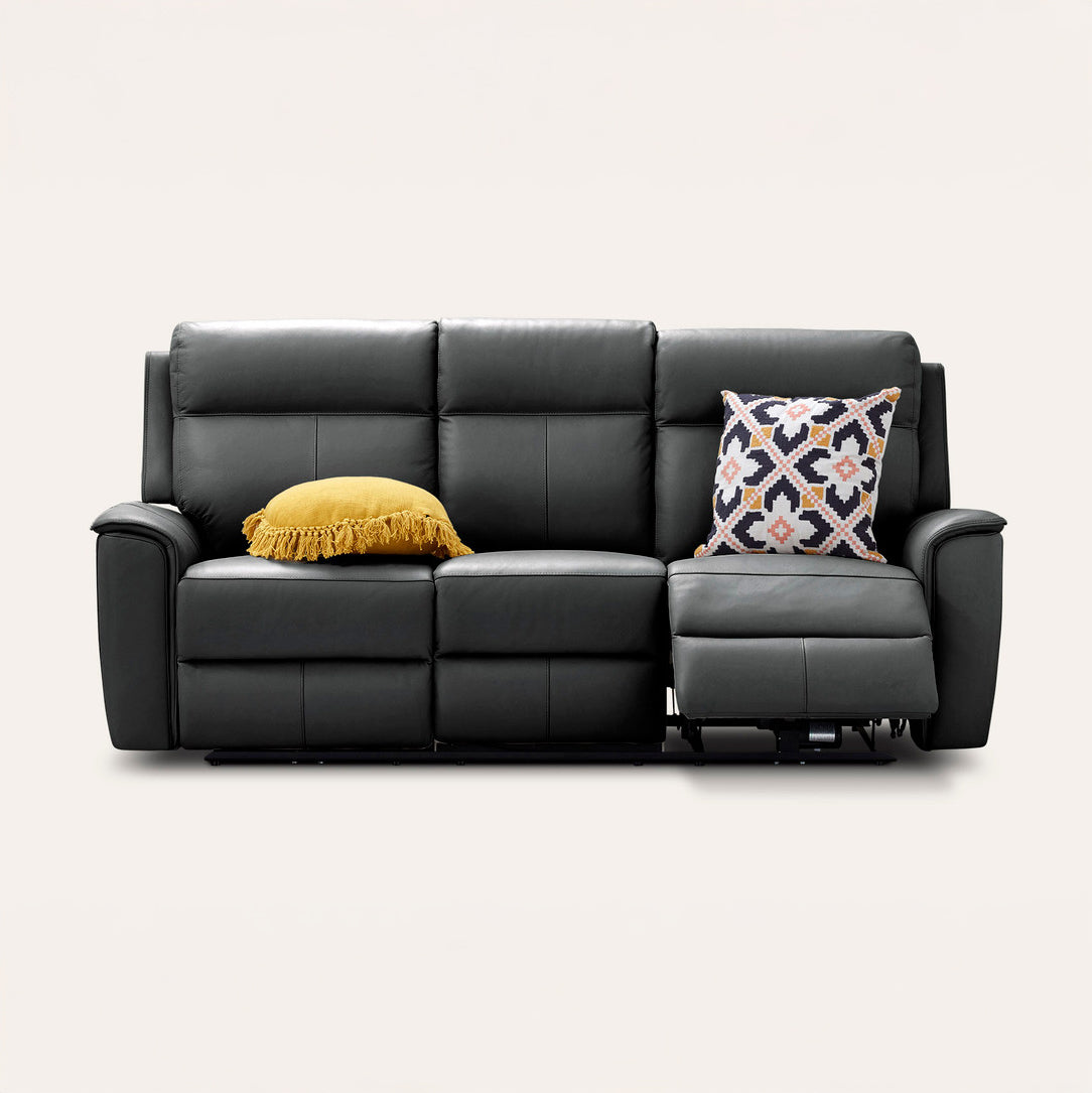 Archie Letherin Archie Leather 3 Seat Electric Recliner Mid-range Furniture in NZ ...