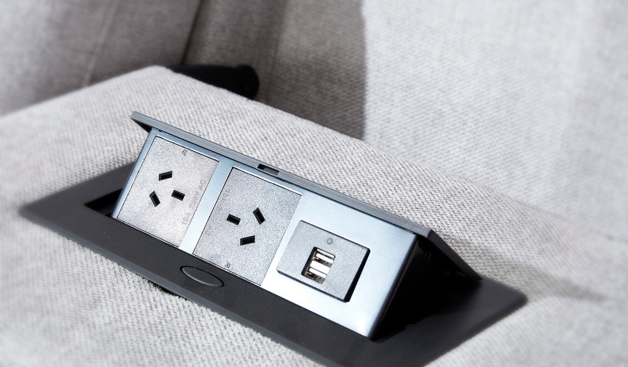 Archie Fabric 6 Seat Corner Recliner Lounge