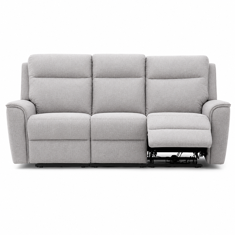 Archie Fabric 3 Seater Electric Recliner - USB, Grey
