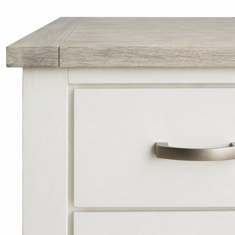 Ashland Bedside Table 2 Drawer (Two Tone)