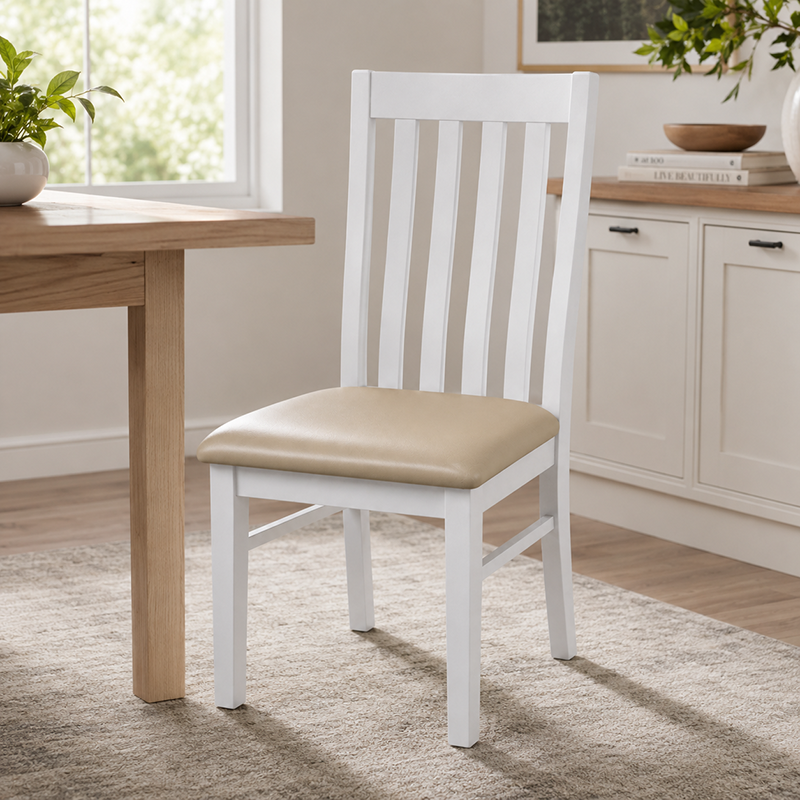 Ashland Dining Chair (White / Dark Grey)