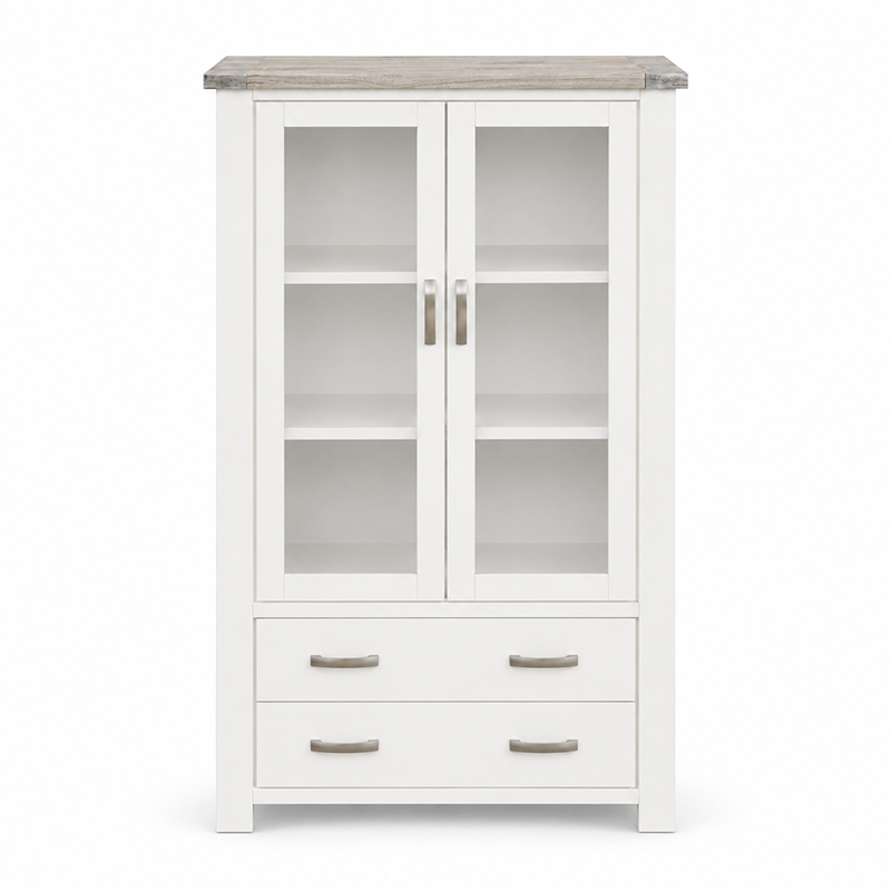 Ashland Display Cabinet (White / Grey)