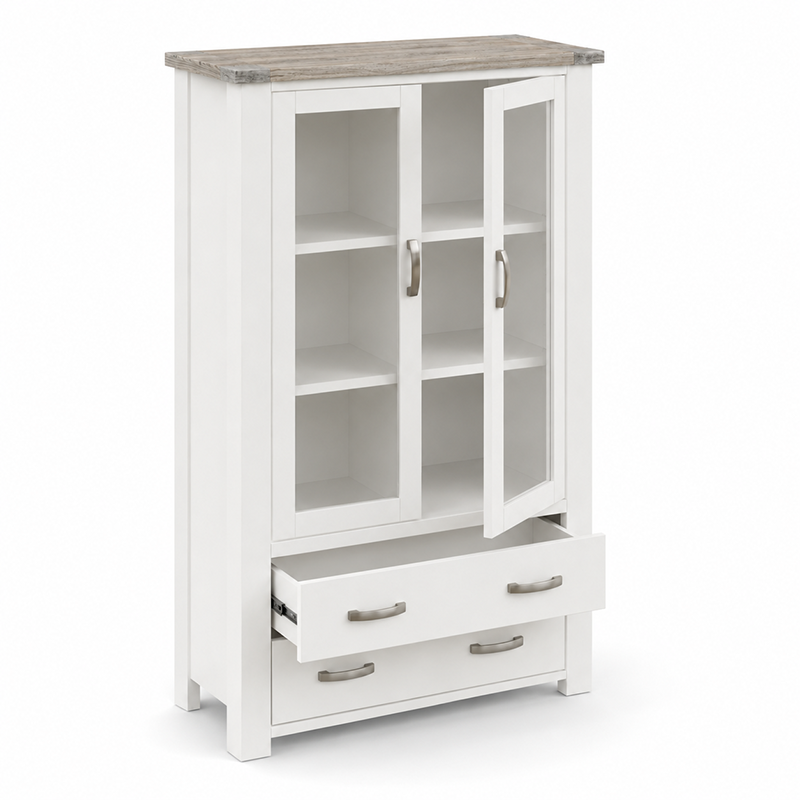 Ashland Display Cabinet (White / Grey)