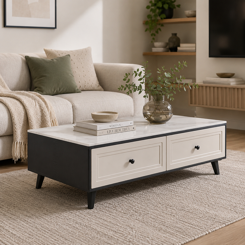 Aurora Coffee Table / Creamic (White / Ivory / Black)