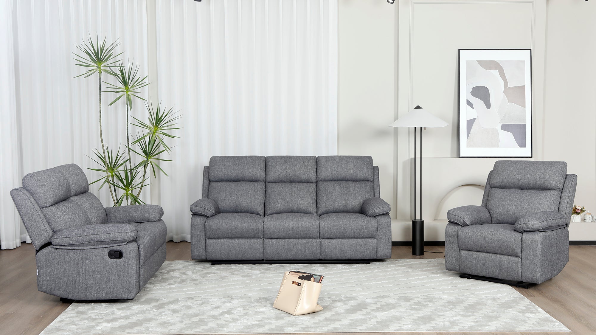 Bailey Fabric Recliner 1/2/3 Seater