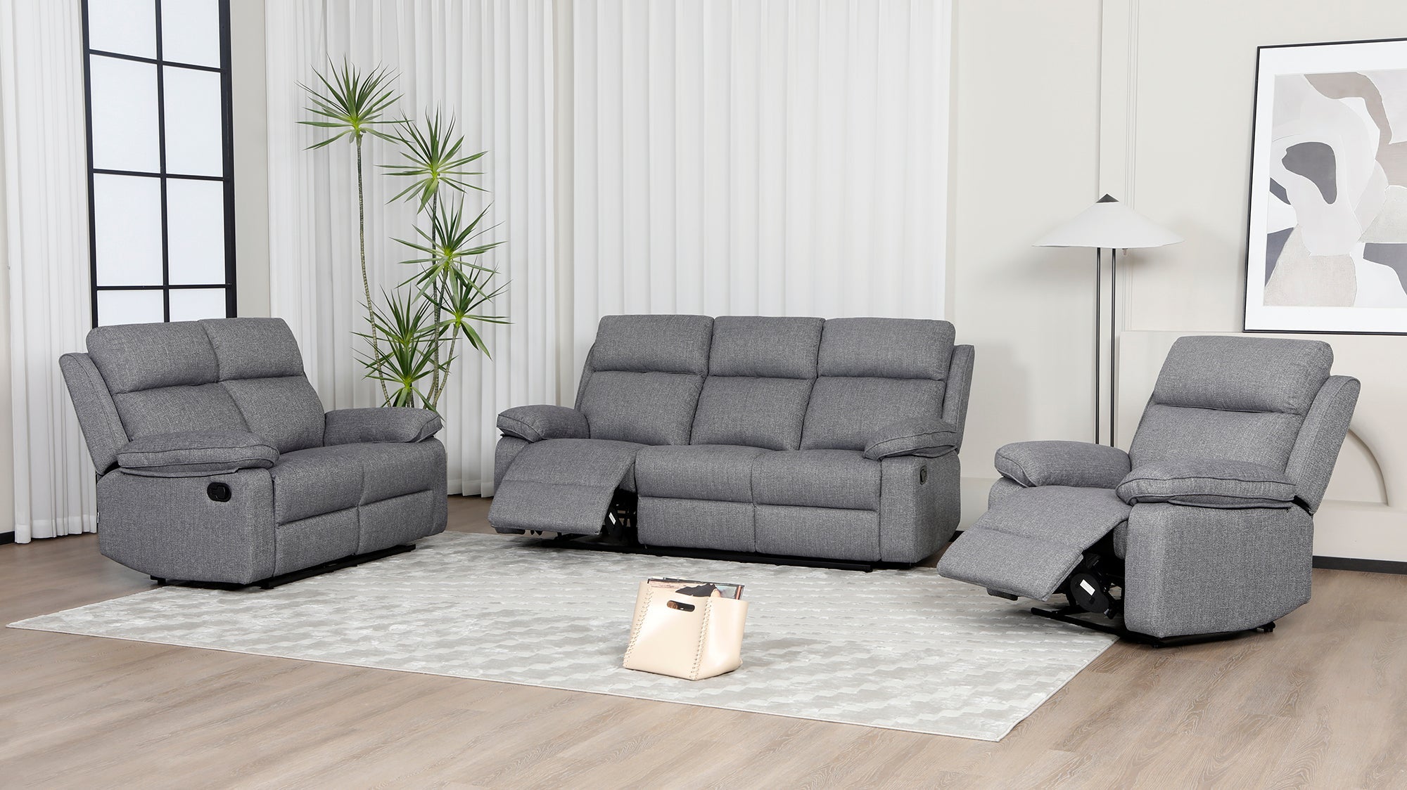 Bailey Fabric Recliner 1/2/3 Seater