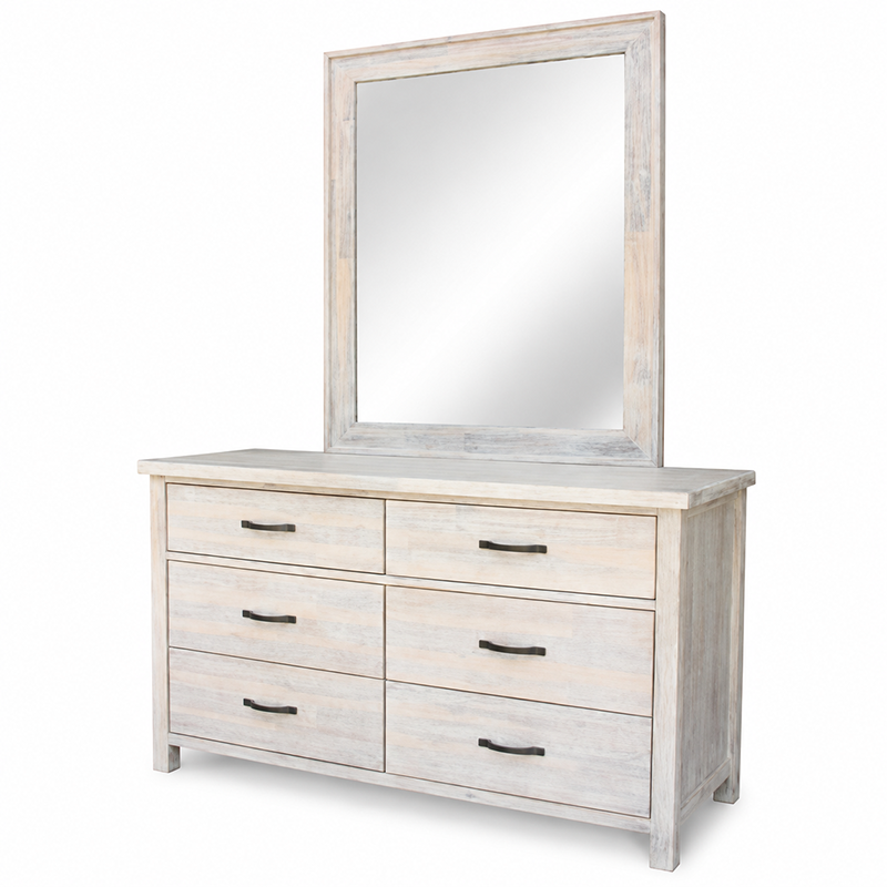 Ballman 6 Drawer Dressing Table / Lowboy & Mirror