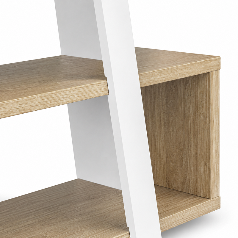 Banksia A Frame Bookcase (White / Dark Oak)