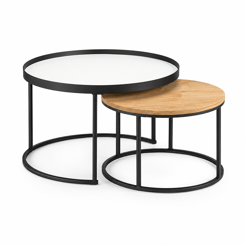 Banksia Nest Round Coffee Table Set (Black)