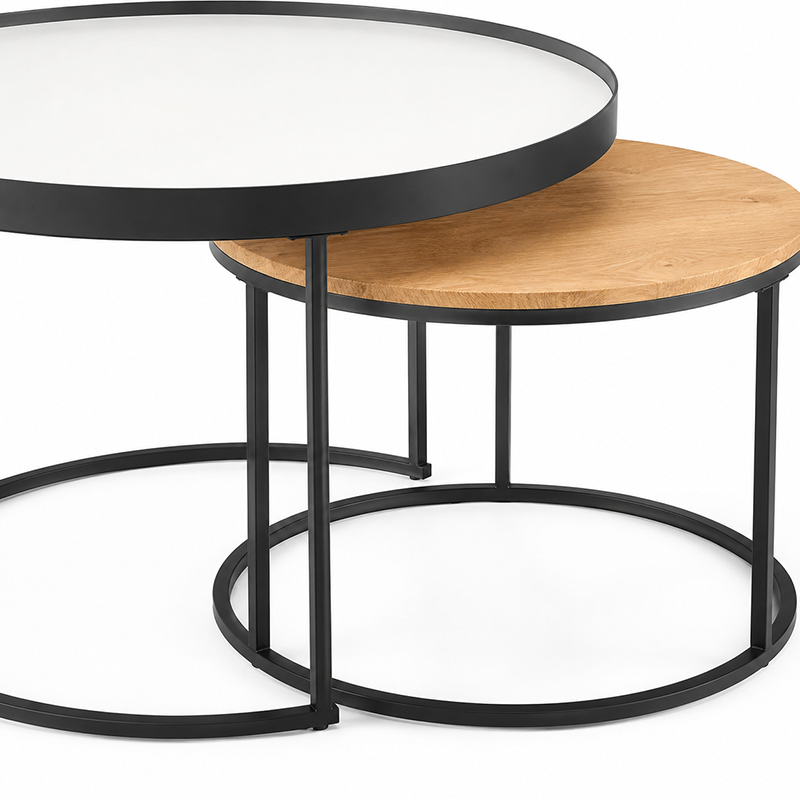 Banksia Nest Round Coffee Table Set (Black)