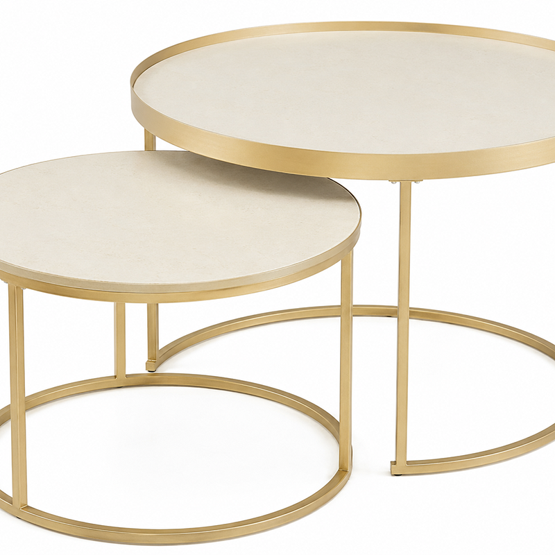 Banksia Nest Round Coffee Table Set (Black)