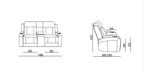 Beatrice Leather 2 Seat Electric Recliner