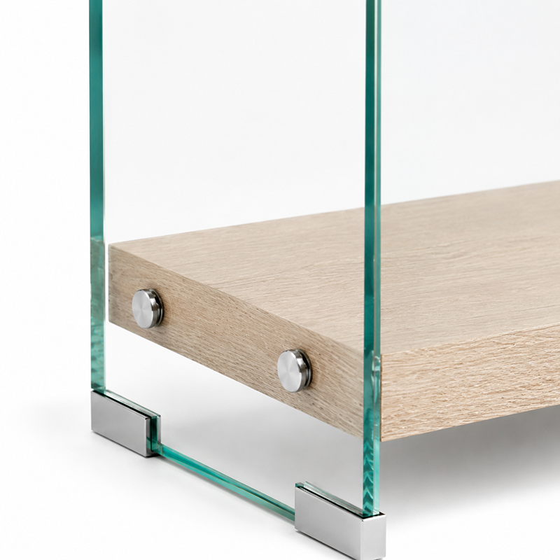Bookcase Glass Side Panel Bookcase